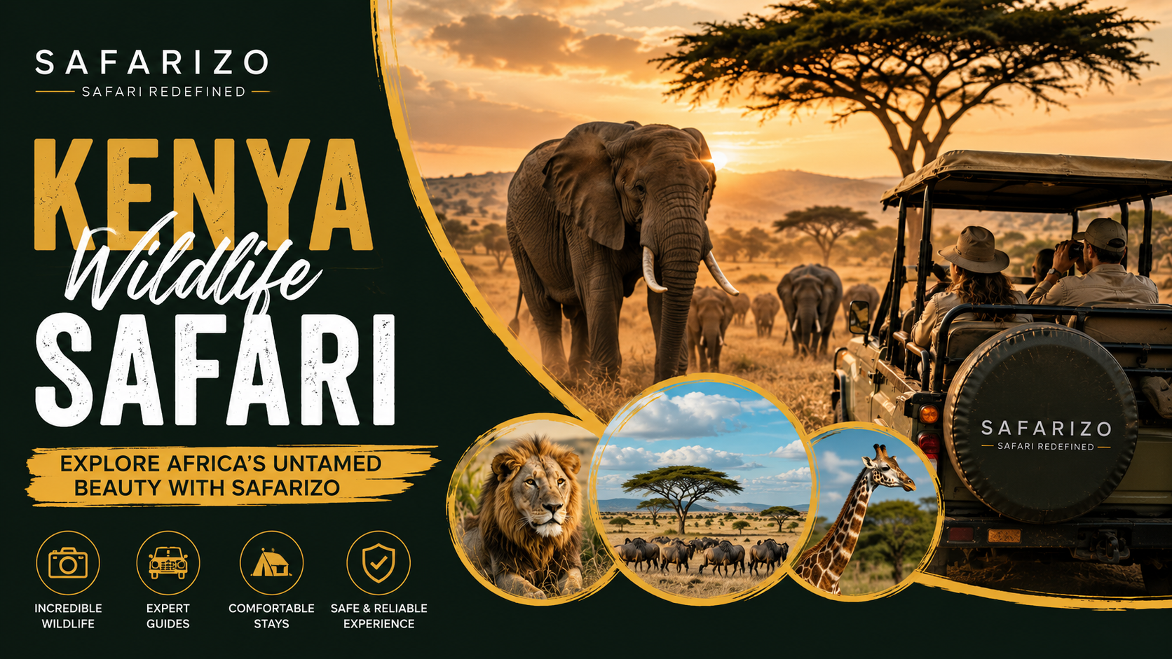Kenya Wildlife Safari Explore Africa’s Untamed Beauty with Safarizo