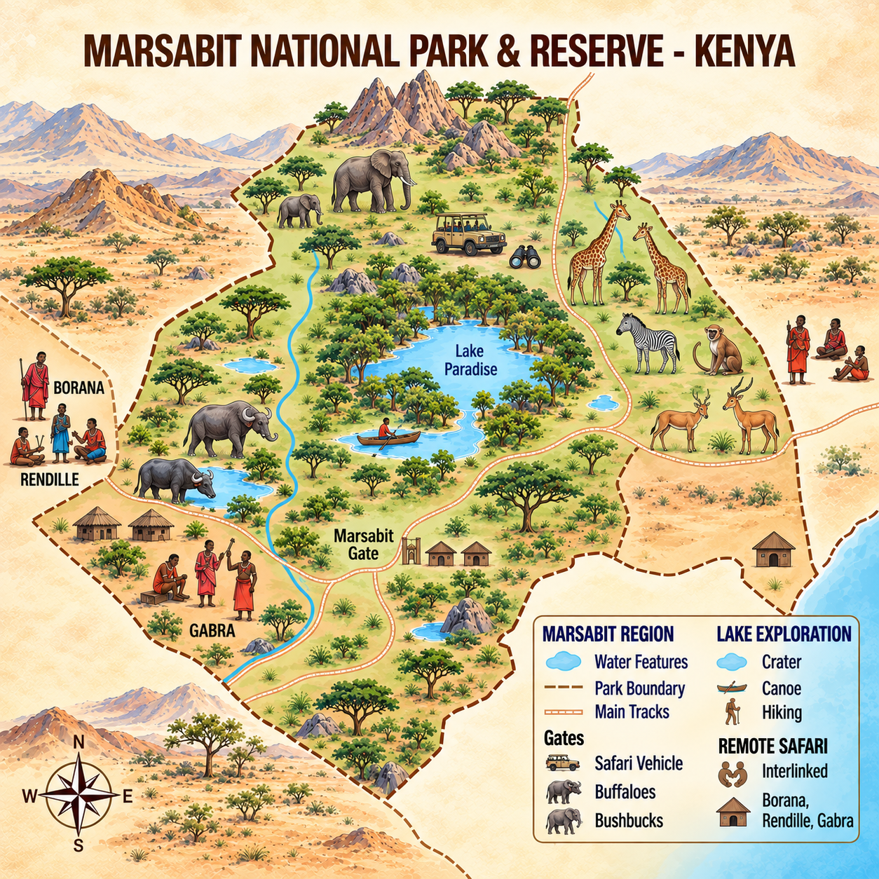 Marsabit National Park Map