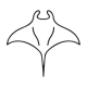 308259233 minimalist manta ray icon with simple line work