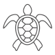 Sea turtle thin line icon ocean animals concept tortoise sign white background turtle silhouette icon outline style 185598479